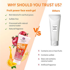 Aimil Ayouthveda Cosmetics Fruit Power Face Wash Gel 100ml Aimil Ayouthveda Cosmetics Fruit Power Face Wash Gel 100ml