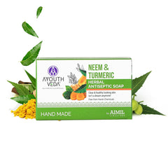 Aimil Ayouthveda Cosmetics Neem & Turmeric Soap 100g Aimil Ayouthveda Cosmetics Neem & Turmeric Soap 100g