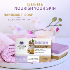 Aimil Ayouthveda Cosmetics Indian Clay Handmade Soap 100Gm Aimil Ayouthveda Cosmetics Indian Clay Handmade Soap 100Gm