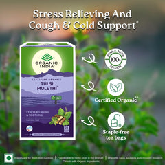 Organic India Tulsi Mulethi Tea Green Tea 25 Infusion Bag Organic India Tulsi Mulethi Tea Green Tea 25 Infusion Bag