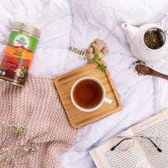 Organic India Tulsi Ginger Green Tea 25 Teabags,50 Teabgas & 100g Tin Organic India Tulsi Ginger Green Tea 25 Teabags,50 Teabgas & 100g Tin