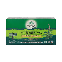 Organic India Tulsi Green Tea Honey Lemon 25 & 100 Teabags Organic India Tulsi Green Tea Honey Lemon 25 & 100 Teabags