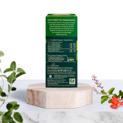 Organic India Tulsi Green Tea Pomegranate Flavour 25 Infusion Bag Organic India Tulsi Green Tea Pomegranate Flavour 25 Infusion Bag