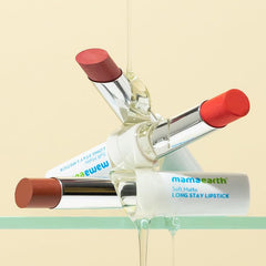Mamaearth Soft Matte Long Stay Lipstick Color Mocha Brown,Brown,Mulberry Pink,Pink,Petal Pink,Red Dahlia,Ruby Red,Woody Rose & Red 3.5g Mamaearth Soft Matte Long Stay Lipstick Color Mocha Brown,Brown,Mulberry Pink,Pink,Petal Pink,Red Dahlia,Ruby Red,Woody Rose & Red 3.5g