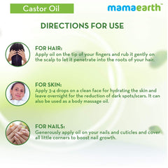 Mamaearth Castor Oil for Healthier Skin,Hair and Nails with 100% Pure and Natural Cold-Pressed Oil 150ml Mamaearth Castor Oil for Healthier Skin,Hair and Nails with 100% Pure and Natural Cold-Pressed Oil 150ml