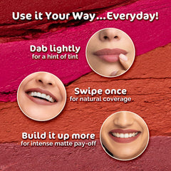 Mamaearth Moisture Matte Long Stay Lipstick Melon Red,Peach Nude,Pink Lemonade,Pink Tulip,Plum Punch,Raisin Punch & Raspberry Scarlet 2g Mamaearth Moisture Matte Long Stay Lipstick Melon Red,Peach Nude,Pink Lemonade,Pink Tulip,Plum Punch,Raisin Punch & Raspberry Scarlet 2g