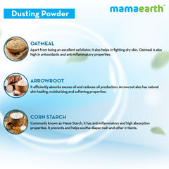 Mamaearth Dusting Powder with Organic Oatmeal and Arrowroot Powder for Babies 150g & 300g Mamaearth Dusting Powder with Organic Oatmeal and Arrowroot Powder for Babies 150g & 300g