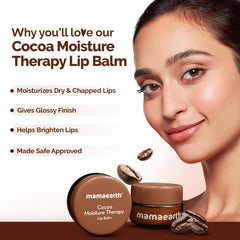 Mamaearth Cocoa Moisture Therapy Lip Balm with Cocoa Butter & Coffee for Dry & Chapped Lips 15g Mamaearth Cocoa Moisture Therapy Lip Balm with Cocoa Butter & Coffee for Dry & Chapped Lips 15g