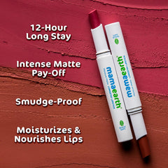 Mamaearth Moisture Matte Long Stay Lipstick Berrylicious Magenta,Bubblegum Nude,Candyfloss Pink,Carnation Nude,Cherry Punch,Cinnamon Nude,Grapefruit Pink & Hazelnut Brown 2g Mamaearth Moisture Matte Long Stay Lipstick Berrylicious Magenta,Bubblegum Nude,Candyfloss Pink,Carnation Nude,Cherry Punch,Cinnamon Nude,Grapefruit Pink & Hazelnut Brown 2g