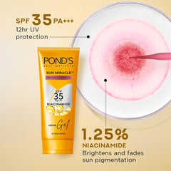 POND’S Sun Miracle SPF 35 PA+++ Protect & Bright Light & Crème Gel Sunscreen 50g POND’S Sun Miracle SPF 35 PA+++ Protect & Bright Light & Crème Gel Sunscreen 50g
