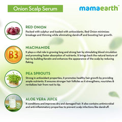 Mamaearth Onion Scalp Serum with Onion and Niacinamide for Healthy Hair Growth 50ml Mamaearth Onion Scalp Serum with Onion and Niacinamide for Healthy Hair Growth 50ml