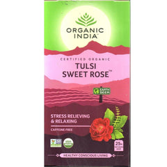 Organic India Tulsi Sweet Rose Green Tea 25 Infusion Bag Organic India Tulsi Sweet Rose Green Tea 25 Infusion Bag
