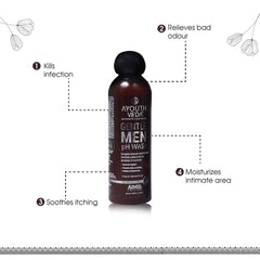 Aimil Ayouthveda Cosmetics Gentle Men pH Wash With pH Balanced Formula 180ml Aimil Ayouthveda Cosmetics Gentle Men pH Wash With pH Balanced Formula 180ml
