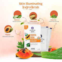 Aimil Ayouthveda Cosmetics Papaya Vera Face Pack Powder For Instant Glow 80g Aimil Ayouthveda Cosmetics Papaya Vera Face Pack Powder For Instant Glow 80g