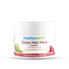 Mamaearth Onion Hair Mask For Hair Fall Control With Onion Oil and Organic Bamboo Vinegar 200ml Mamaearth Onion Hair Mask For Hair Fall Control With Onion Oil and Organic Bamboo Vinegar 200ml