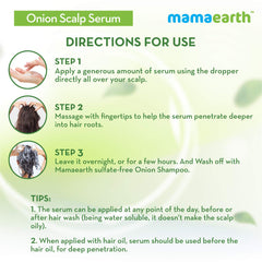 Mamaearth Onion Scalp Serum with Onion and Niacinamide for Healthy Hair Growth 50ml Mamaearth Onion Scalp Serum with Onion and Niacinamide for Healthy Hair Growth 50ml