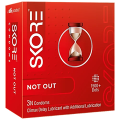 Skore Not Out Condoms 1500+ Dots Colored Climax Delay Condoms Skore Not Out Condoms 1500+ Dots Colored Climax Delay Condoms