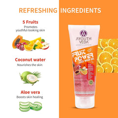 Aimil Ayouthveda Cosmetics Fruit Power Face Wash Gel 100ml Aimil Ayouthveda Cosmetics Fruit Power Face Wash Gel 100ml