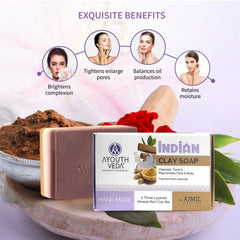 Aimil Ayouthveda Cosmetics Indian Clay Handmade Soap 100Gm Aimil Ayouthveda Cosmetics Indian Clay Handmade Soap 100Gm