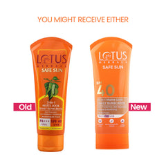 Lotus Herbals Cosmetics Safe Sun 3 In 1 Matte-Look Daily Sunscreen SPF 40 PA+++ Lotus Herbals Cosmetics Safe Sun 3 In 1 Matte-Look Daily Sunscreen SPF 40 PA+++