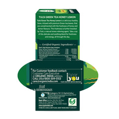 Organic India Tulsi Green Tea Honey Lemon 25 & 100 Teabags Organic India Tulsi Green Tea Honey Lemon 25 & 100 Teabags