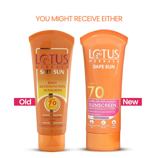 Lotus Herbals Cosmetics Safe Sun Daily Multi Function Sunscreen SPF 70 PA+++ 60g