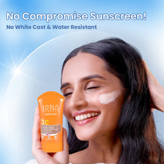 Lotus Herbals Cosmetics SAFE SUN Skin Lightening SUNSCREEN SPF-30 50g Pack Of 2