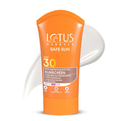 Lotus Herbals Cosmetics SAFE SUN Skin Lightening SUNSCREEN SPF-30 50g Pack Of 2