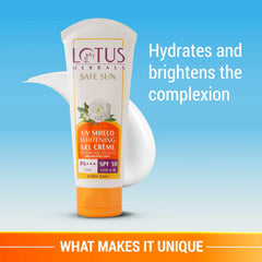 Lotus Herbals Cosmetics Safe Sun UV Shield Whitening Gel Cream SPF 50 PA+++