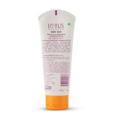 Lotus Herbals Cosmetics Safe Sun Dry Touch Whitening Sunscreen SPF 40 PA+++ 100g