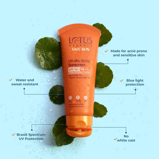 Lotus Herbals Cosmetics Safe Sun UltraRx Matte Sunscreen SPF 50 PA++++ 50g