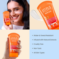 Lotus Herbals Cosmetics Safe Sun Sunscreen Cream SPF 30 PA++