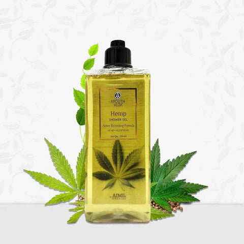 Aimil Ayouthveda Cosmetics Hemp,Floral Gardenia,Oudh & Osmanthus & Bio Marine Shower Gel 250ml