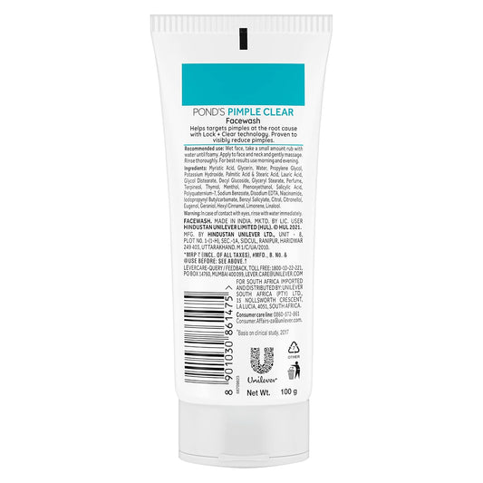 POND's Cosmetics Pimple Clear Facewash 100G