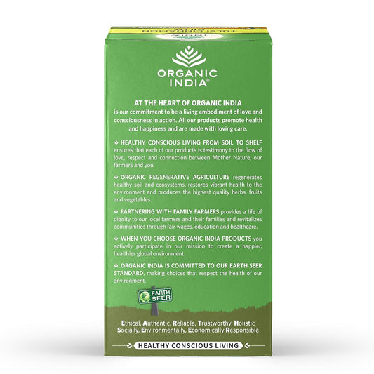 Organic India Tulsi Cinnamon Giloy Green Tea 25 Infusion Bag