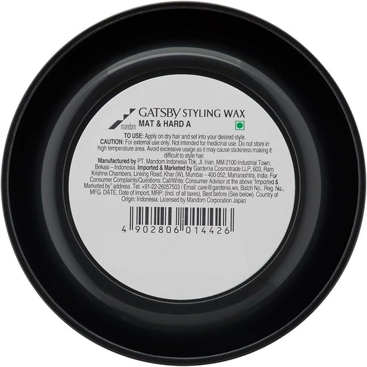 Gatsby Hair Styling Wax Matt & Hard 75g Grey by Gatsby