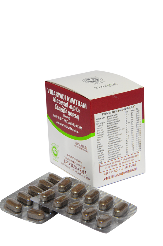 Kottakkal Ayurvedic Vidaryadi Kwatham 100 Tablets