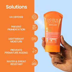 Lotus Herbals Cosmetics Safe Sun Sunscreen Cream SPF 20 PA+ 100g