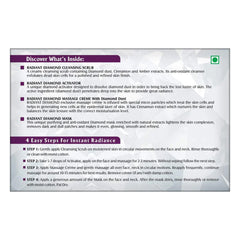 Lotus Herbals Cosmetics Radiant Diamond Cellular Radiance Salon Grade 4 Facial Kit