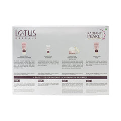 Lotus Herbals Cosmetics Radiant Pearl Cellular Lightening Salon Grade Facial Kit