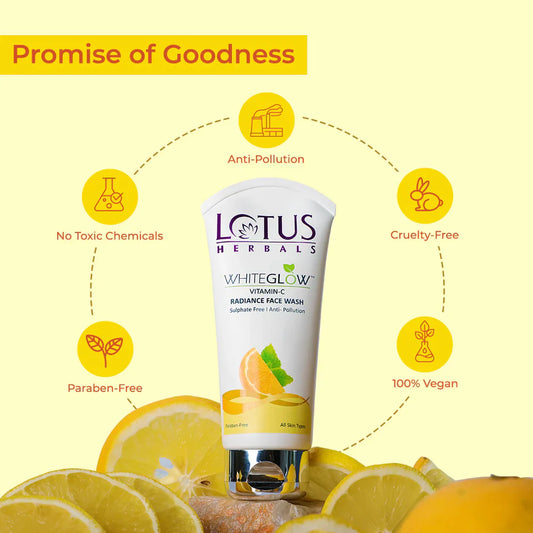 Lotus Herbals Cosmetics WhiteGlow Vitamin-C FaceWash & Gold Serum Combo