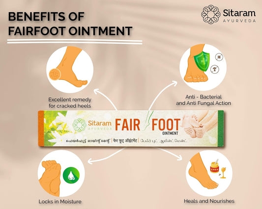 2 X Sitaram Ayurveda Fair Foot Ointment 15gms
