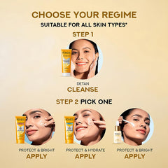 Pond's Cosmetics Detan For Tan Removal in Just 7 Days Contains Vitamin C Niacinamide Facewash 100gm