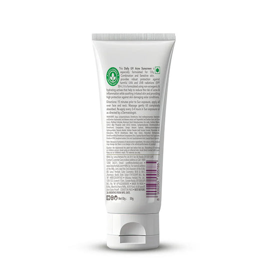 Lotus Cosmetics Derma Botanics Daily UV Acne Sunscreen SPF 50+ PA +++++ 50g
