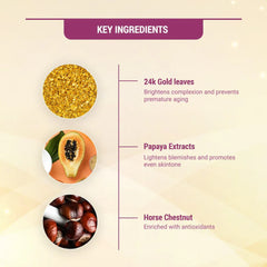 Lotus Herbals Cosmetics Radiant Gold Cellular Glow Salon Grade 4 Facial Kit