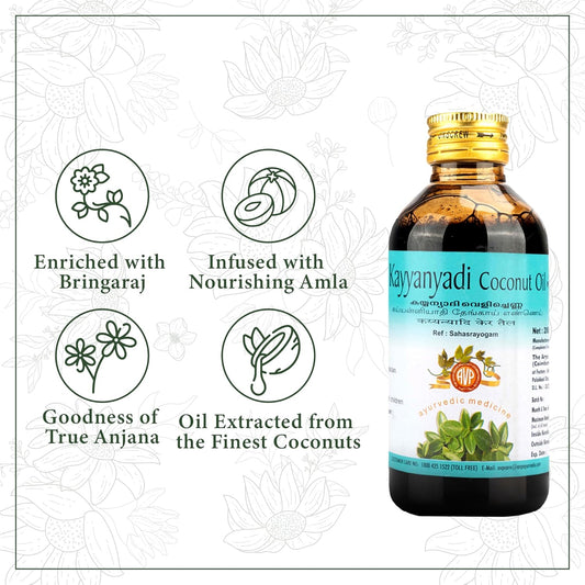 AVP Ayurvedic Kayyanyadi Coconut Oil 200ml & Oil 200ml