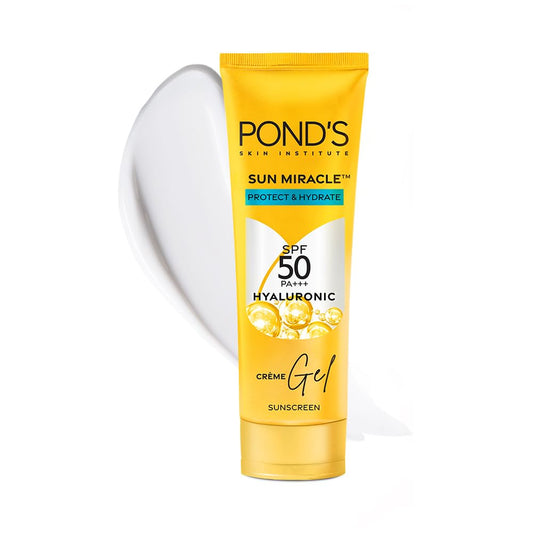 POND'S Sun Miracle SPF 50 PA+++ Protect & Hydrate With Hyaluronic Acid Creme Gel Sunscreen 50g