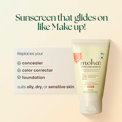 Moha Cosmetics Tinted Sunscreen Gel with SPF50 PA+++ 50g