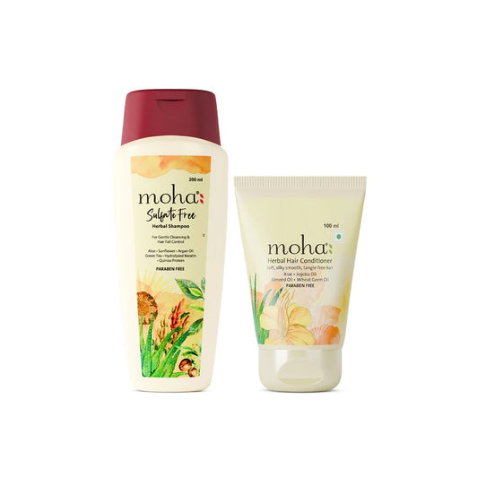 Moha Cosmetics Lustrous Locks Hair Conditioner and Shampoo Combo
