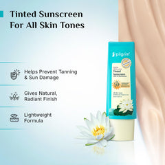 Pilgrim Cosmetics Korean White Lotus Tinted Sunscreen SPF 50+ PA++++ 50ml